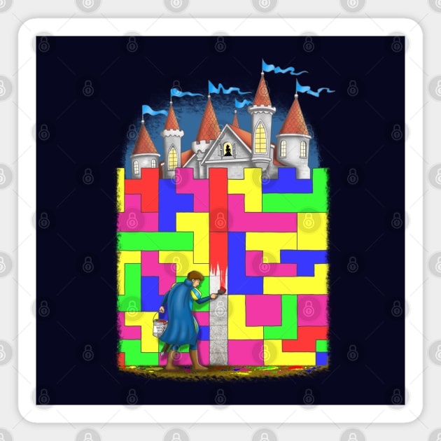 A Tetris Inspired Fairy Tale Love Story Magnet by BoggsNicolas